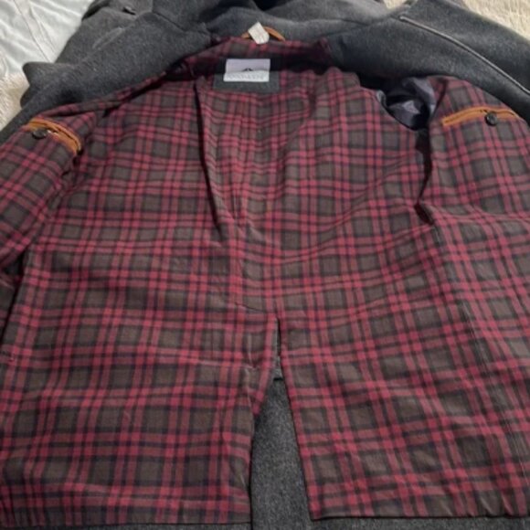 OVADIA & SONS Wool Top Coat classic Gray hooded size M made in the USA - Picture 12 of 12